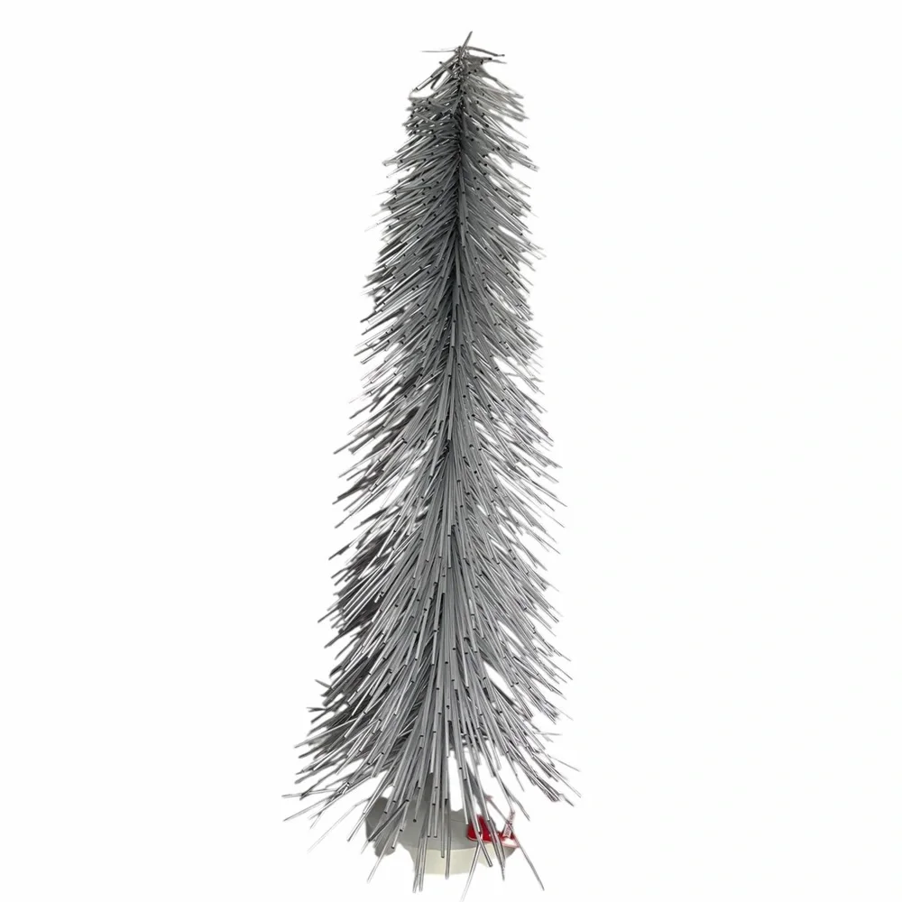 NWT December Home Silver Tinsel Tree – 20”